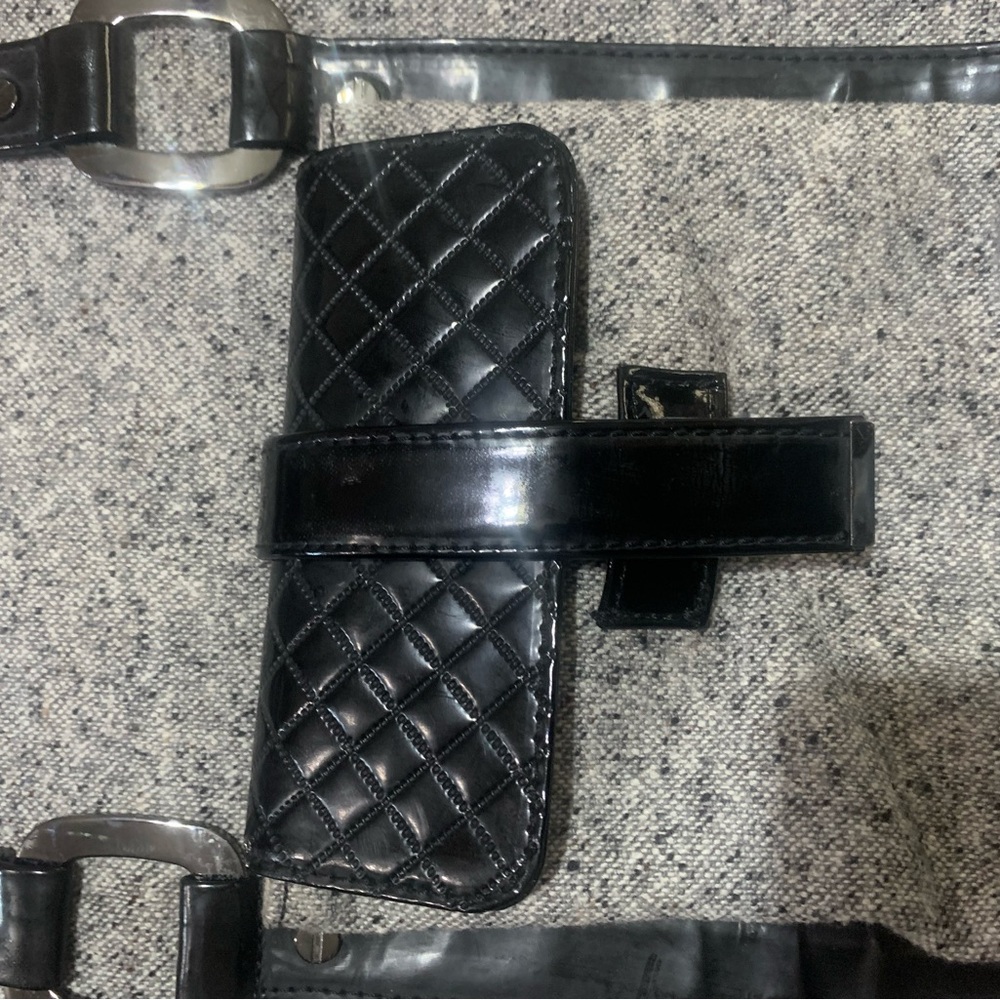 Black Quilted Leather women commute travel bag